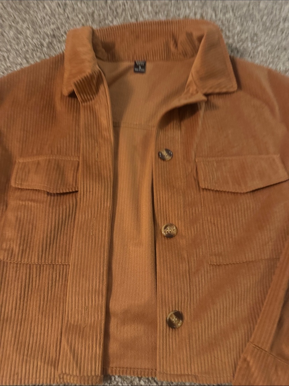 Corduroy Utility Jacket in Rust - Picture 3 of 3